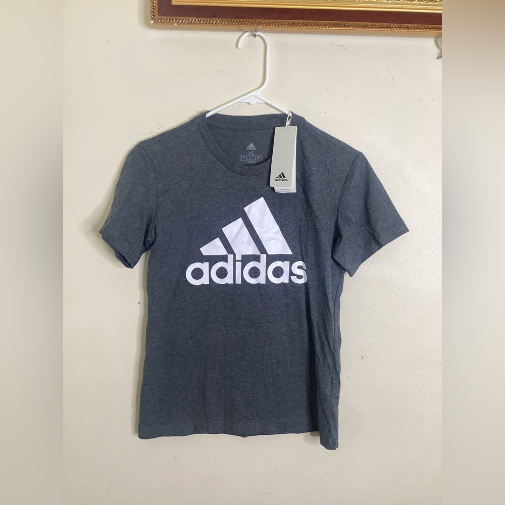 Adidas Women's Essentials Logo T-Shirt Dark Gray